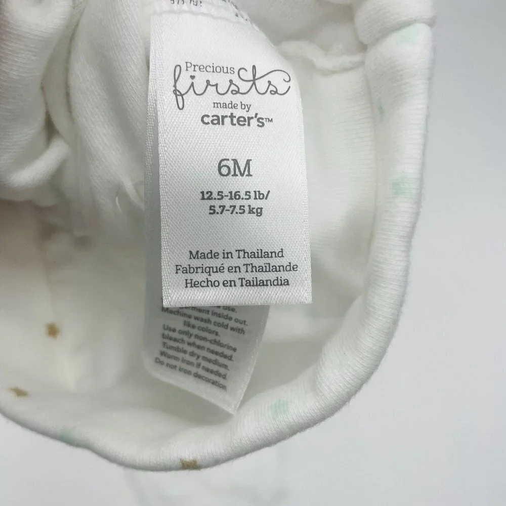 Carters Precious‎ Firsts Gender-Neutral Infant 3-6 Months Star Bodysuit Hat 1801